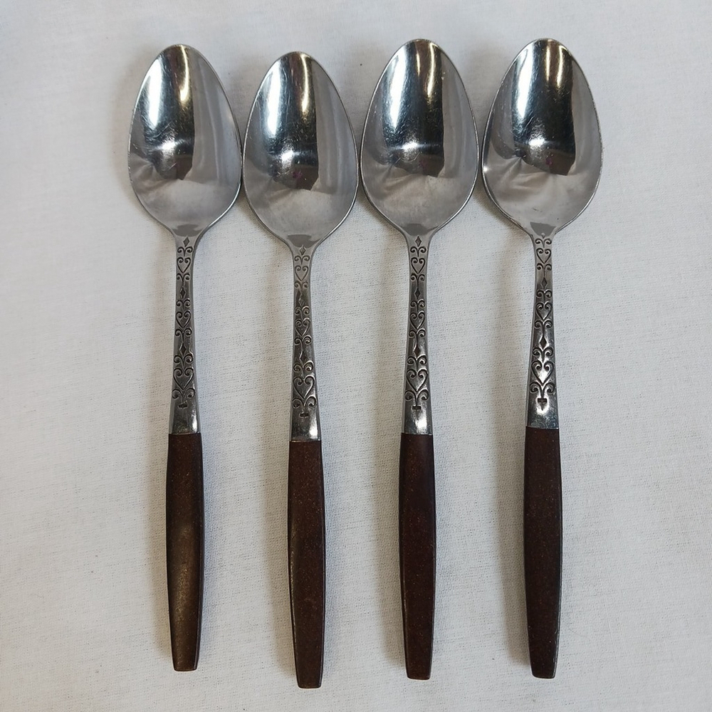 MCM Interpur Teaspoons 4 Piece Stainless Japan Brown